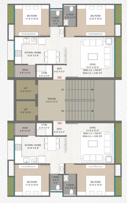 Typical Floor Plan - Type A