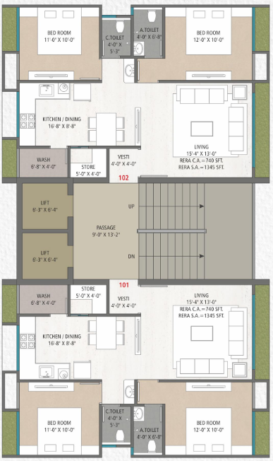 Typical Floor Plan - Type B